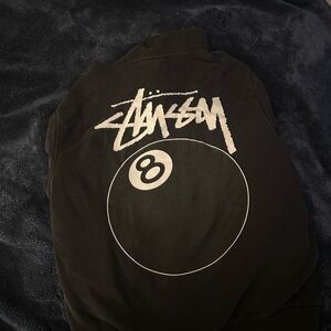Stussy Black and White Graphic Bomber Jacket